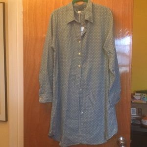 Pim & Larkin Polka Dot Shirt Dress